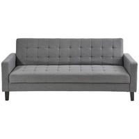 SCHLAFSOFA  in Webstoff Dunkelgrau  - Dunkelgrau/Schwarz, Design, Holz/Textil (204/81/85cm) - Livetastic