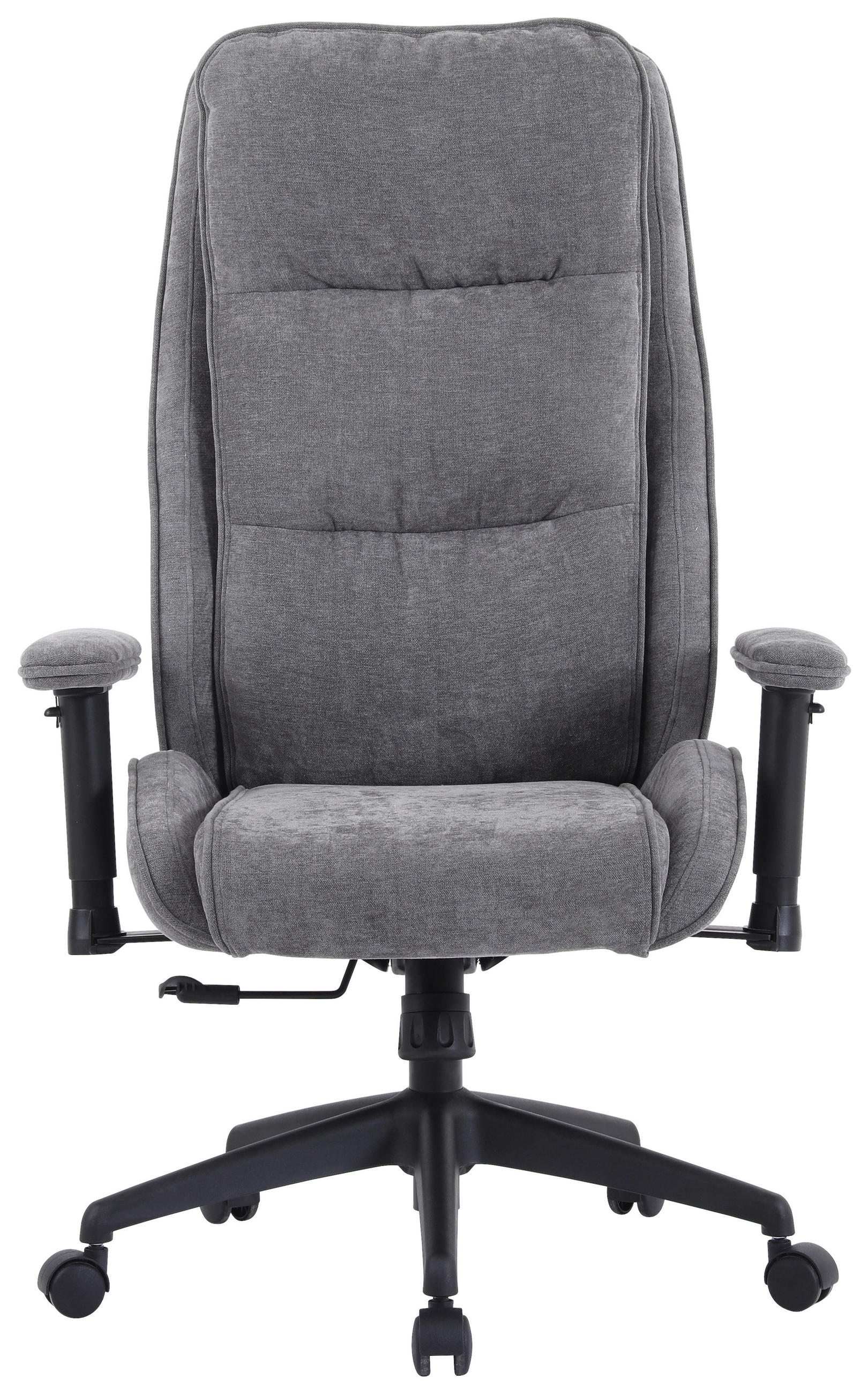 DREHSTUHL Chenille Grau  - Schwarz/Grau, Design, Kunststoff/Textil (76/116-124/64.5cm) - Novel