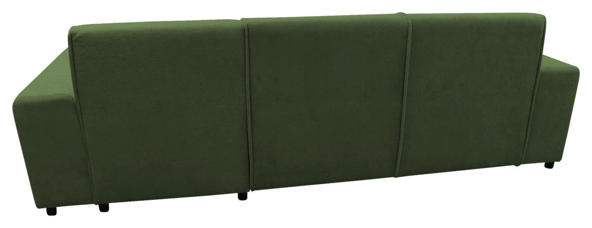 ECKSOFA in Struktur, Bouclé Grün  - Schwarz/Grün, Design, Kunststoff/Textil (270/175cm) - MID.YOU