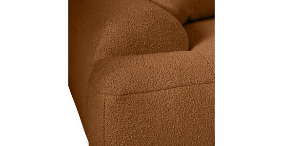 ECKSOFA Rostfarben Flachgewebe  - Rostfarben/Schwarz, KONVENTIONELL, Kunststoff/Textil (286/195cm) - Carryhome