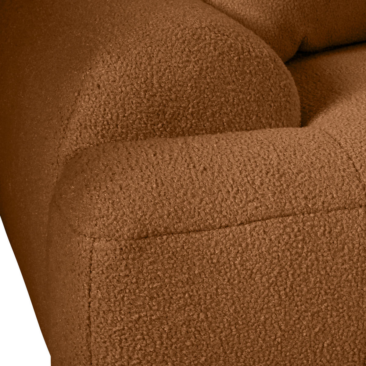 ECKSOFA in Flachgewebe Rostfarben  - Rostfarben/Schwarz, Konventionell, Kunststoff/Textil (286/195cm) - Carryhome