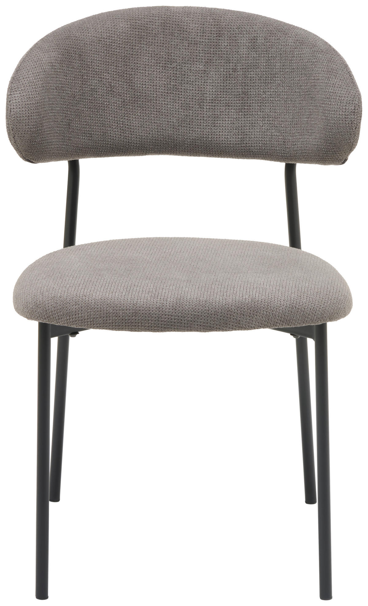 STUHL Mikrofaser Grau, Schwarz  - Schwarz/Grau, KONVENTIONELL, Textil/Metall (53/80/57cm) - MID.YOU