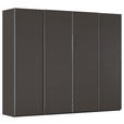 SCHWEBETÜRENSCHRANK 271/235/68 cm 4-türig Graphitfarben  - Chromfarben/Graphitfarben, Design, Holzwerkstoff/Metall (271/235/68cm) - Novel