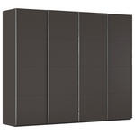 SCHWEBETÜRENSCHRANK 271/235/68 cm 4-türig Graphitfarben  - Chromfarben/Graphitfarben, Design, Holzwerkstoff/Metall (271/235/68cm) - Novel