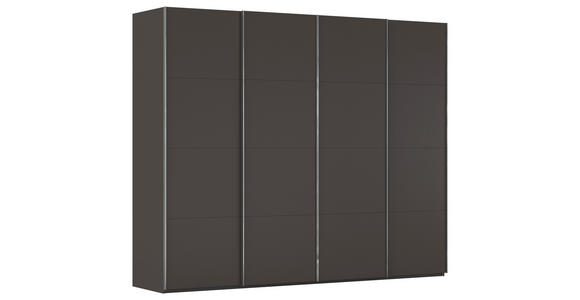 SCHWEBETÜRENSCHRANK 271/235/68 cm 4-türig Graphitfarben - Chromfarben/Graphitfarben, Design, Holzwerkstoff/Metall (271/235/68cm) - Novel