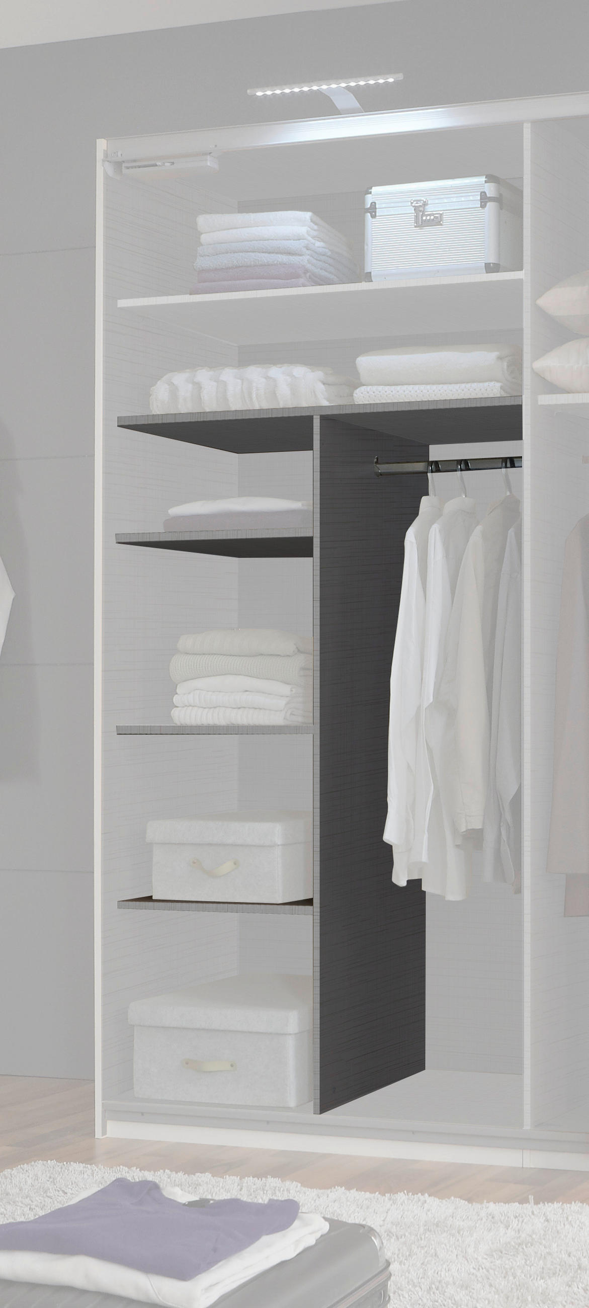 INNENEINTEILUNG in   - Grau, Modern, Holzwerkstoff (87/150/50cm) - MID.YOU