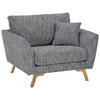 SESSEL in Webstoff Blaugrau  - Eichefarben/Blaugrau, KONVENTIONELL, Holz/Textil (115/86/93cm) - SetOne by Musterring