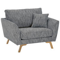 SESSEL in Webstoff Blaugrau  - Eichefarben/Blaugrau, KONVENTIONELL, Holz/Textil (115/86/93cm) - SetOne by Musterring