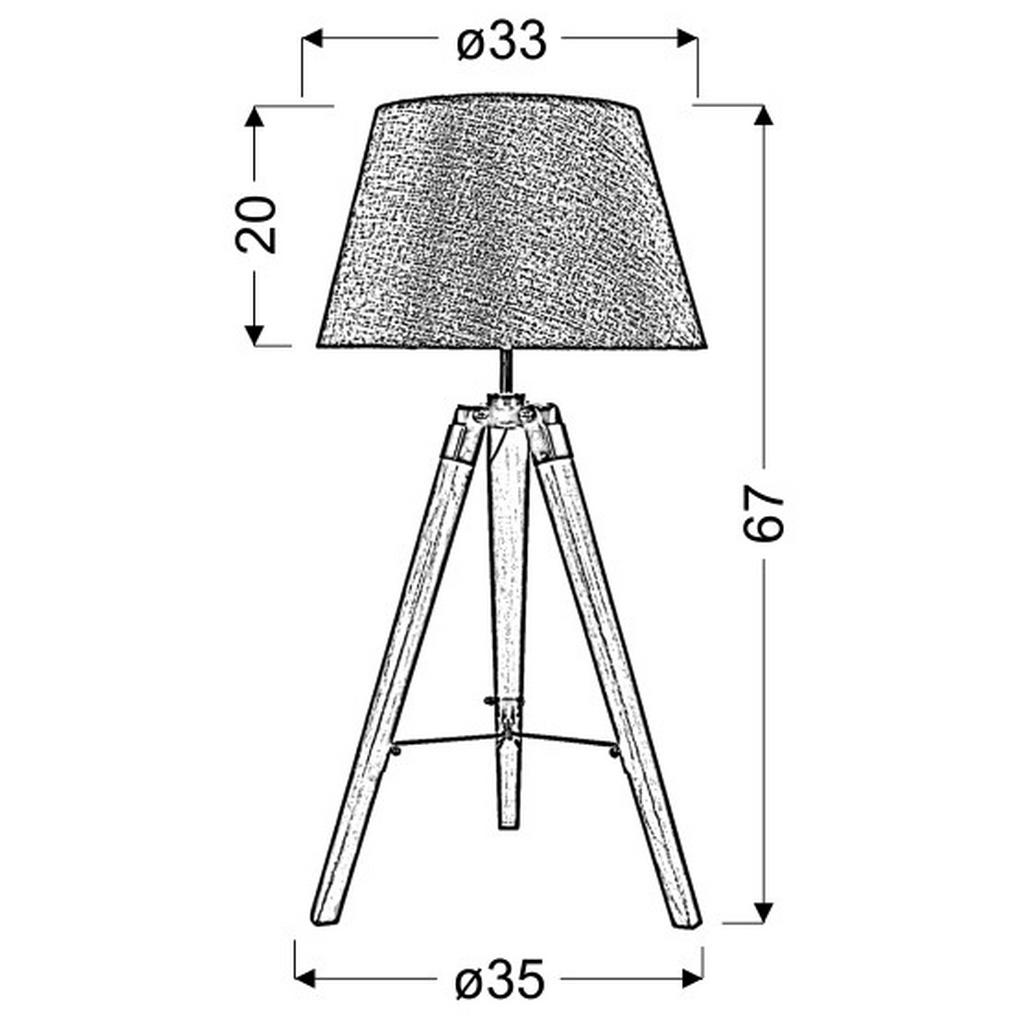 Thumbnail - Xxxl Tischleuchte, Holz, massiv, 35x68x35 cm, Lampen & Leuchten, Innenbeleuchtung, Tischlampen, Tischlampen