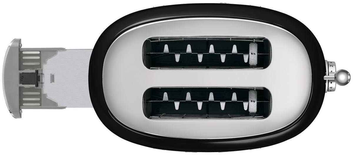 TOASTER  - Schwarz Hochglanz, Basics, Metall (31/20/20cm) - SMEG