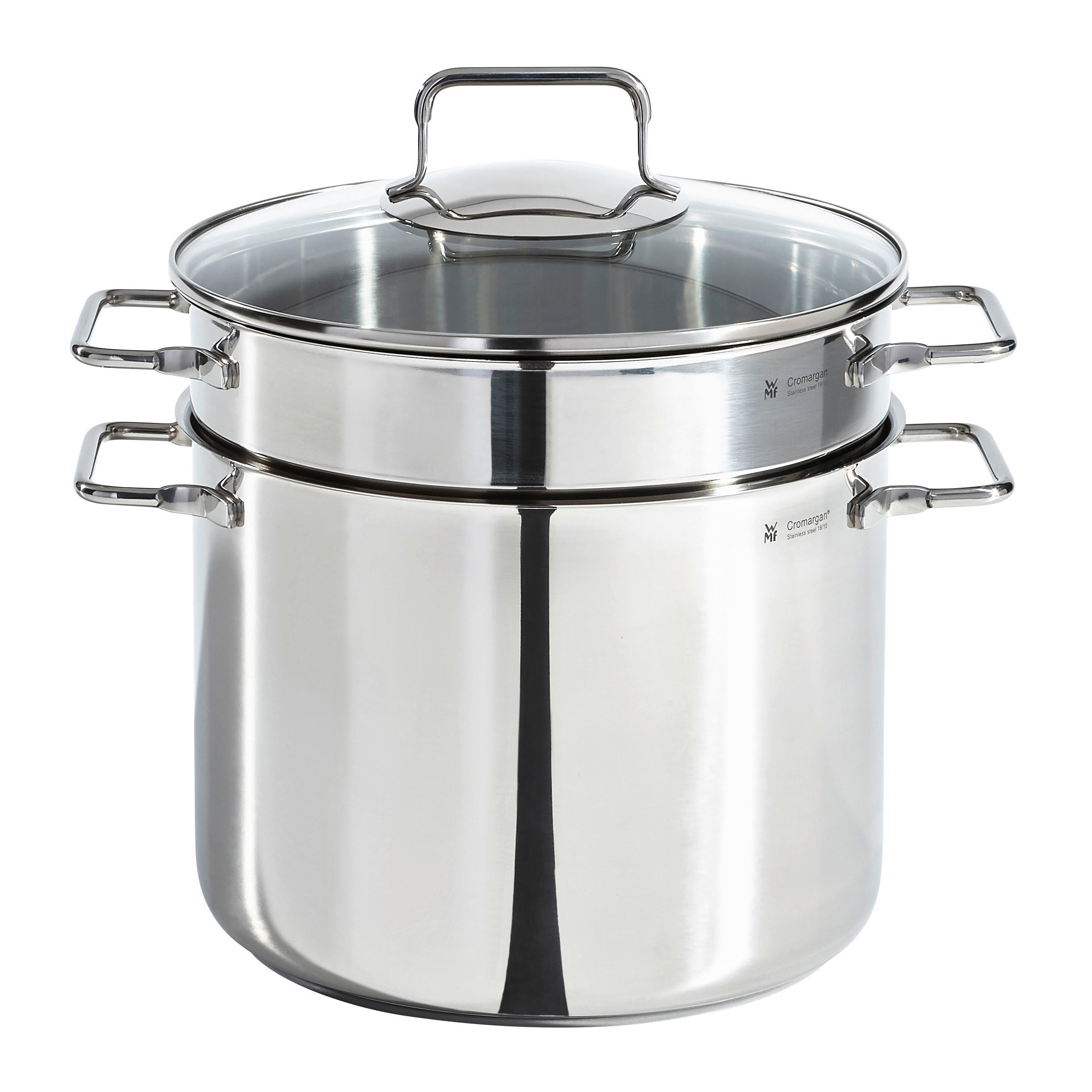 PASTATOPF 7,0 L  - Klar/Edelstahlfarben, Basics, Glas/Metall (24cm) - WMF