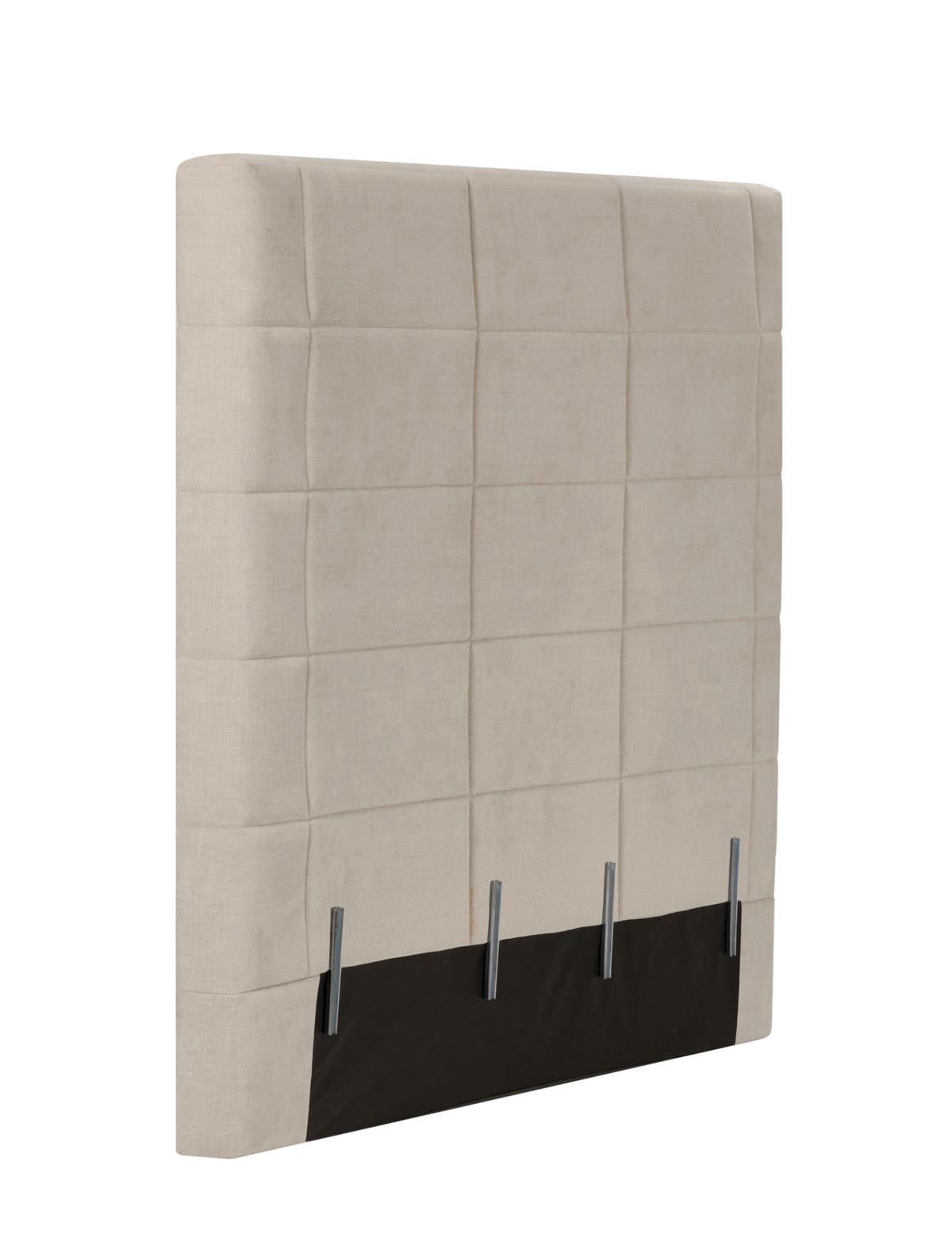 KONTINENTALSÄNG 140/200 cm,  in beige, H3 + H4 = fast + mycket fast  - beige/svart, Klassisk, metall/textil (140/200cm) - Novel