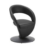 STUHL drehbar - Dunkelbraun/Schwarz, Design, Textil/Metall (62/86/61cm) - Moderano