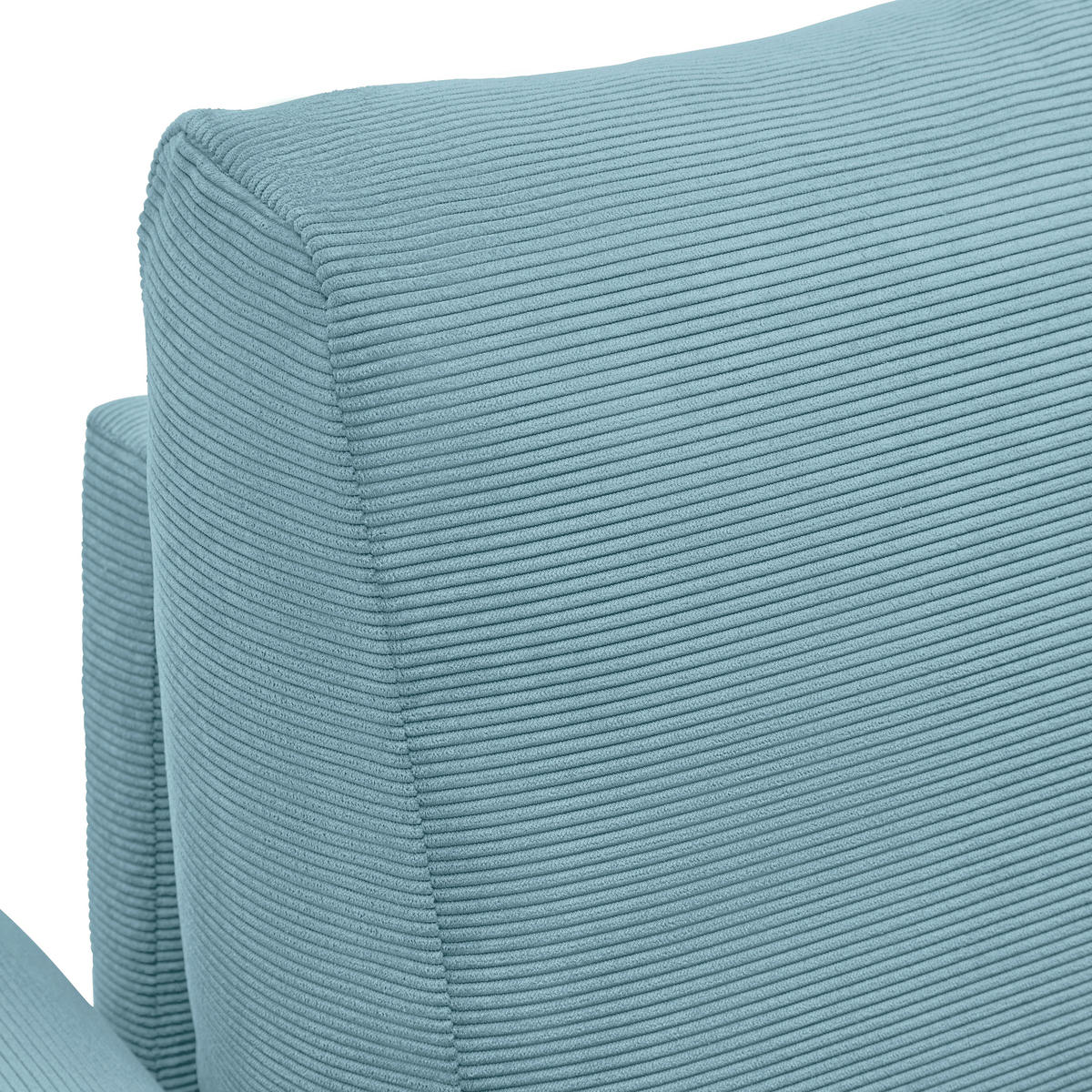 2-SITZER-SOFA Cord Petrol  - Petrol/Schwarz, Modern, Holz/Textil (150/85/92cm) - MID.YOU