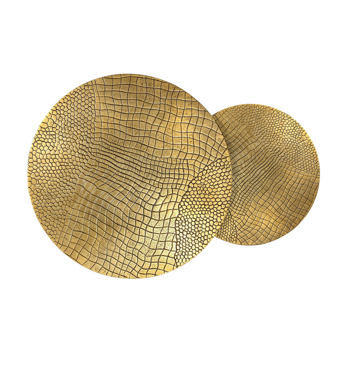 SADA ZASÚVACÍCH STOLÍKOV, zlatá, kov, 60/45/60 cm - čierna/zlatá, Design, kov (60/45/60cm) - Livetastic
