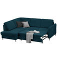 ECKSOFA in Chenille Petrol  - Petrol/Schwarz, MODERN, Holz/Textil (184/241cm) - Carryhome