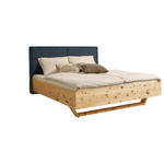 BETT 180/200 cm  in Zirbelkieferfarben, Dunkelblau  - Zirbelkieferfarben/Dunkelblau, Natur, Holz/Textil (180/200cm) - Valnatura