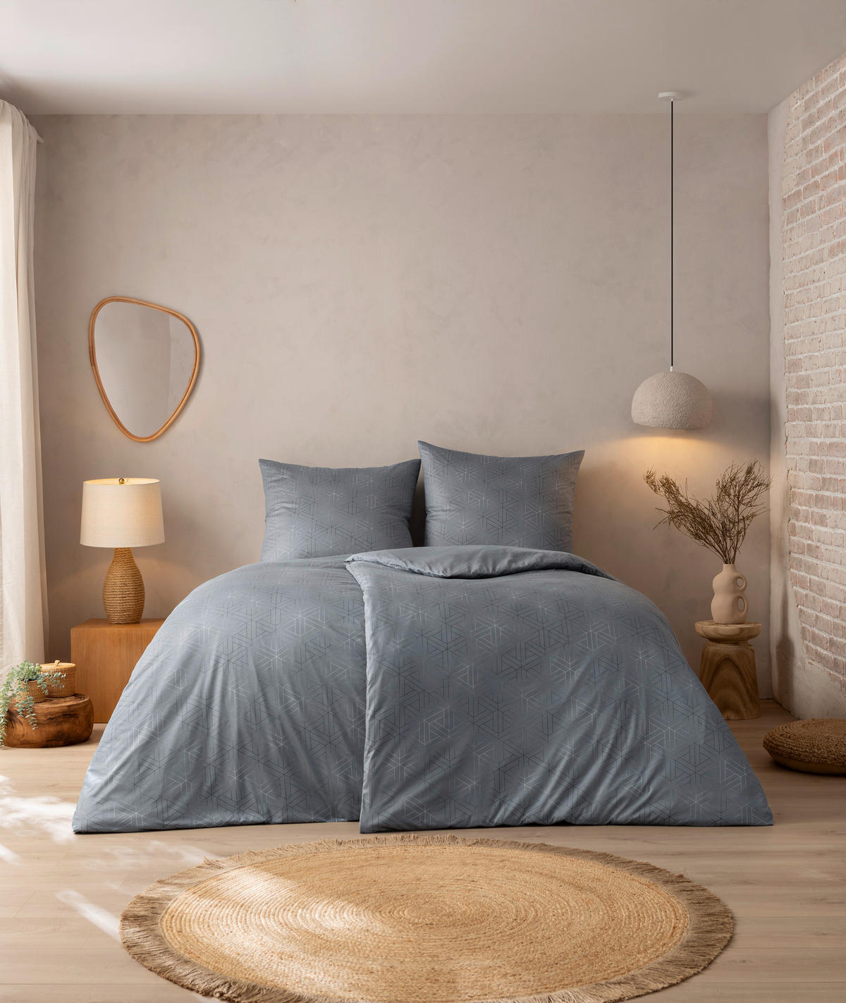 BETTWÄSCHE Atelier Interlock-Jersey 135/200 cm  - Graphitfarben, Design, Textil (135/200cm) - Estella