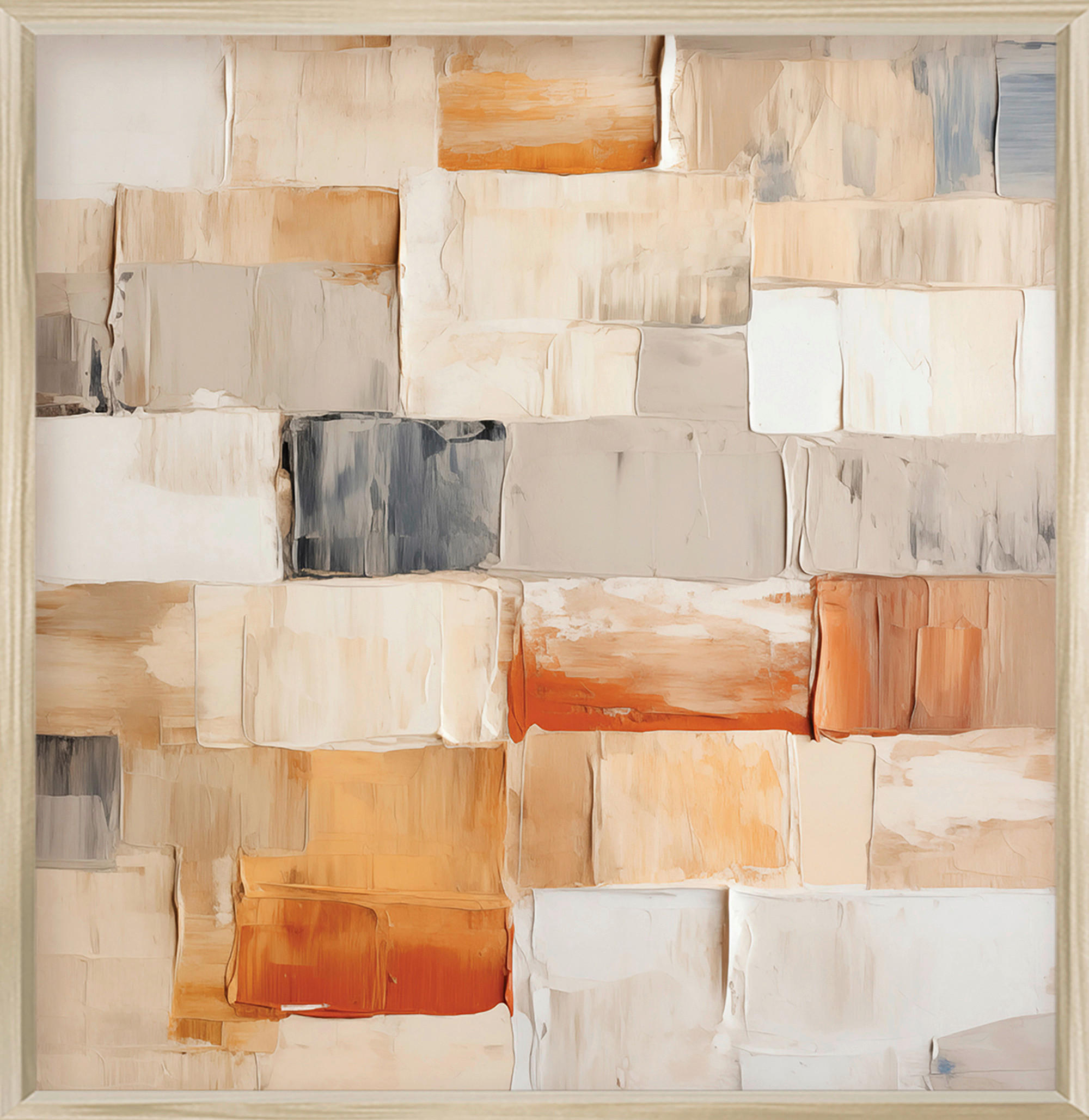 Euroart Metallbild Natural Harmony I Mehrfarbig 30x30x2 cm