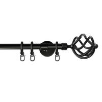 VORHANGSTANGE 300 cm  - Schwarz, KONVENTIONELL, Metall (300cm)