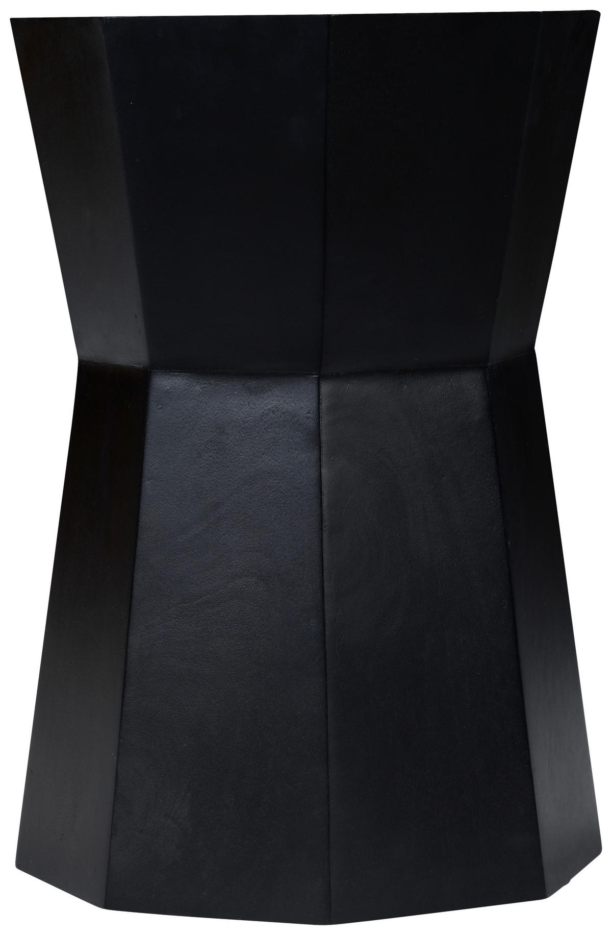 BEISTELLTISCH 35/35/50 cm Mangoholz vollmassiv Schwarz sechseckig  - Schwarz, Design, Holz (35/35/50cm) - Livetastic