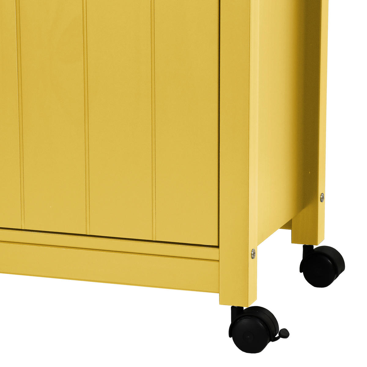 SERVIERWAGEN Pinie massiv Braun, Gelb  - Gelb/Zinkfarben, MODERN, Holz/Kunststoff (85/90,6/40cm) - Livetastic