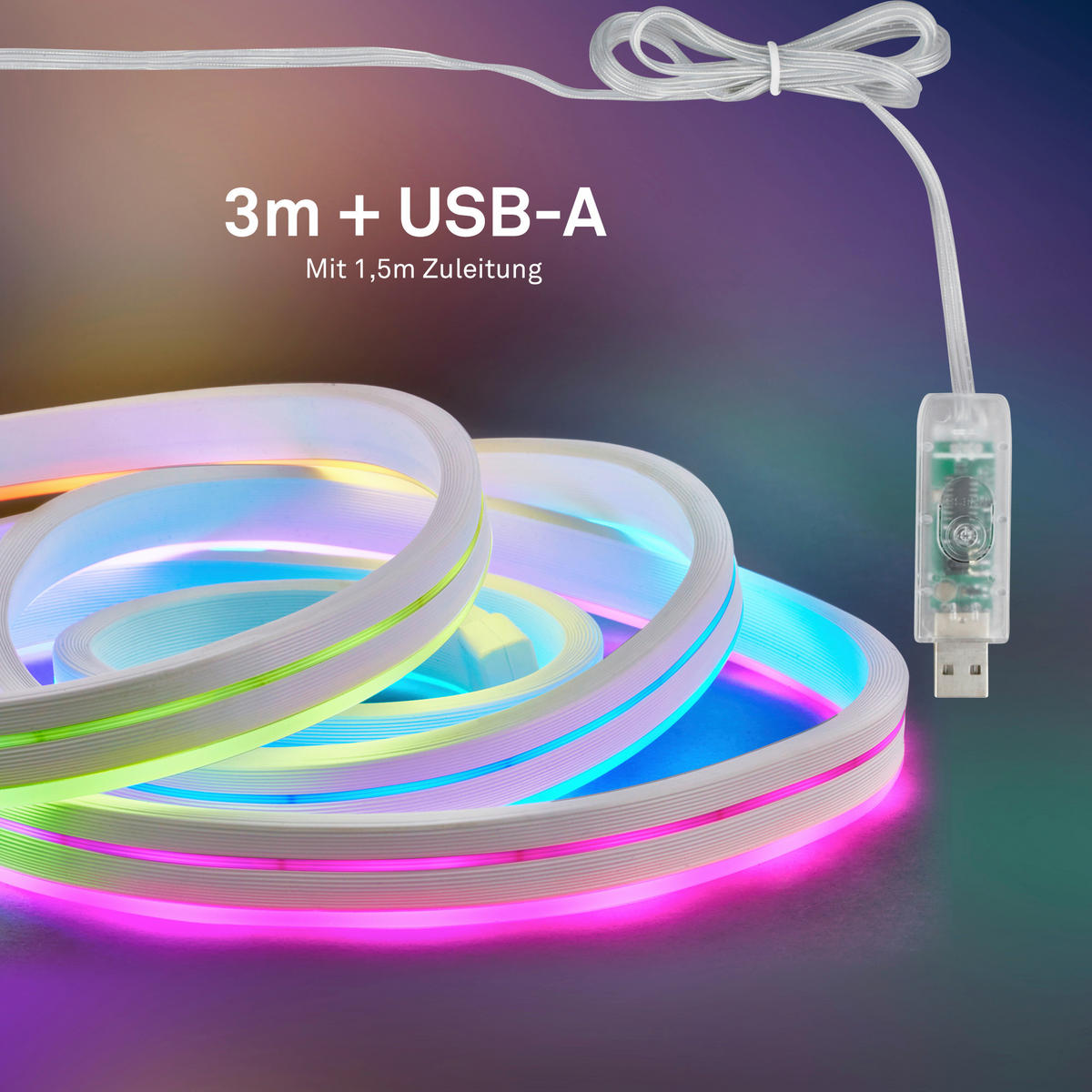 LED SZALAG  - fehér, Basics, műanyag (300/0,7/1,4cm)