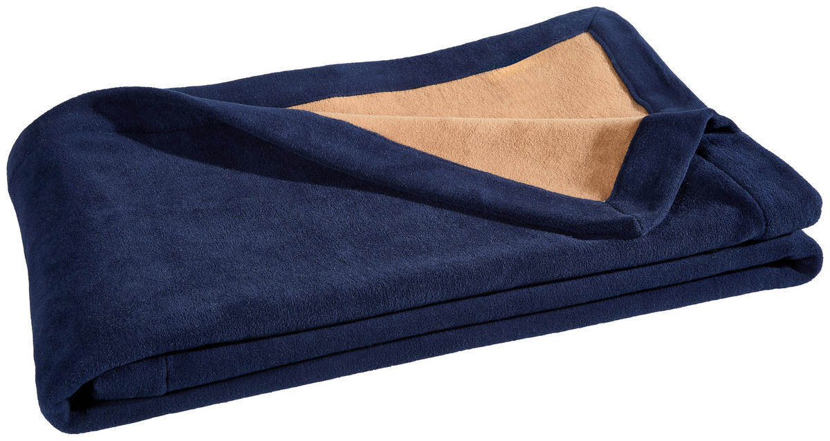 WOHNDECKE 150/200 cm  - Blau/Goldfarben, Textil (150/200cm) - Dieter Knoll
