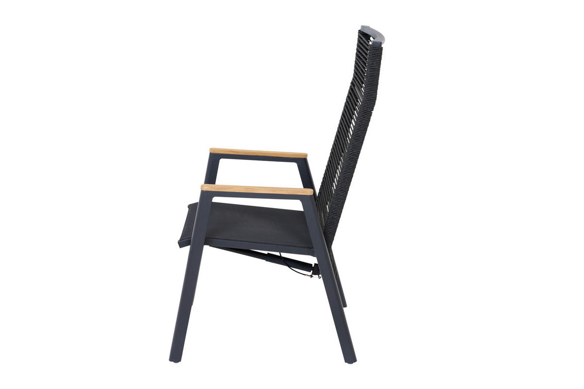 GARTENSESSEL Holz, Metall, Kunststoff Grau  - Grau, Basics, Holz/Kunststoff (56/113/77cm) - Siena Garden