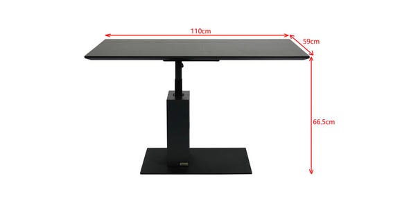 COUCHTISCH in Metall, Keramik, Holzwerkstoff 110/59/47-66 cm - Anthrazit/Schwarz, Design, Keramik/Holzwerkstoff (110/59/47-66cm) - Dieter Knoll