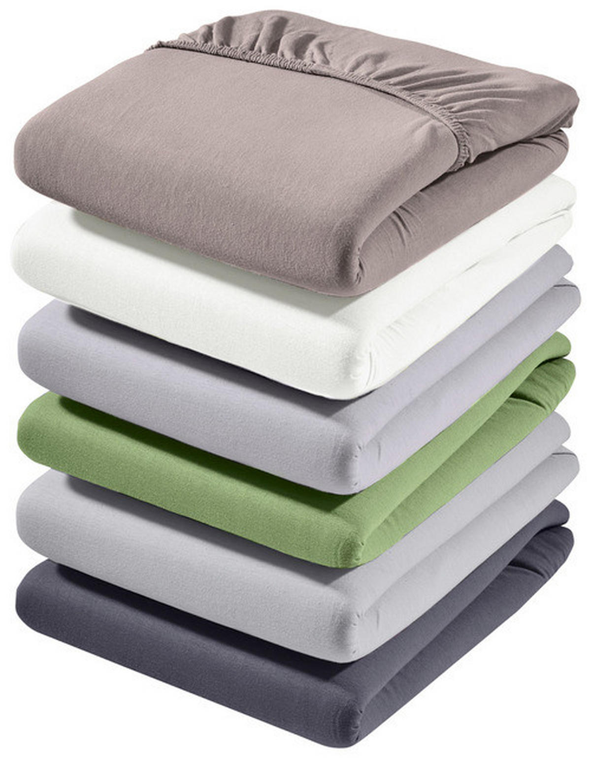 SPANNBETTTUCH Zwirn-Jersey  - Silberfarben/Hellgrau, Basics, Textil (100/200cm) - Estella