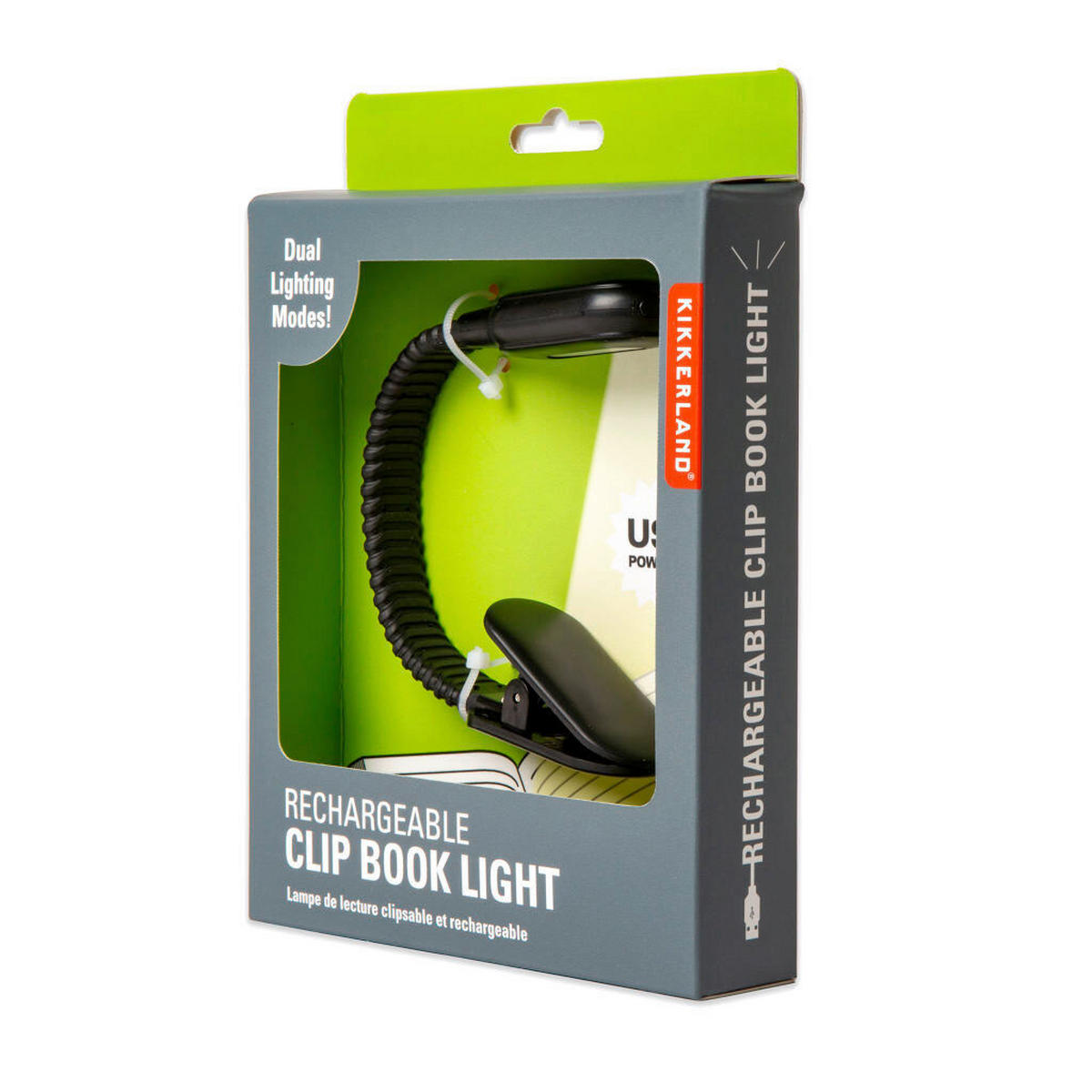 OLVASÓLÁMPA - fekete, Basics, műanyag (2,1/22/2,8cm) - Kikkerland