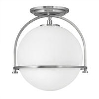 DECKENLEUCHTE  28.2/31.8 cm    - Nickelfarben, Design, Glas/Metall (28.2/31.8cm) - Elstead Lighting