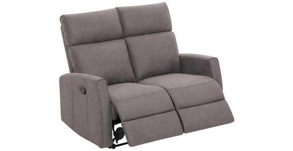 2-SITZER-SOFA Mikrofaser Grau  - Schwarz/Grau, KONVENTIONELL, Kunststoff/Textil (127/105/93cm) - Xora
