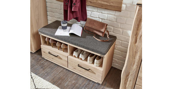 GARDEROBE in 265/205/41 cm - Eichefarben, Natur, Holz/Textil (265/205/41cm) - Linea Natura