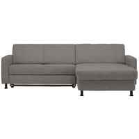 ECKSOFA in Webstoff Grau  - Schwarz/Grau, Design, Kunststoff/Textil (257/165cm) - Xora