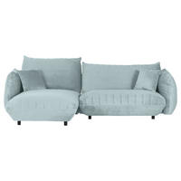 HÖRNSOFFA i plysch mintgrön  - mintgrön/svart, Klassisk, textil/plast (170/270cm) - MID.YOU