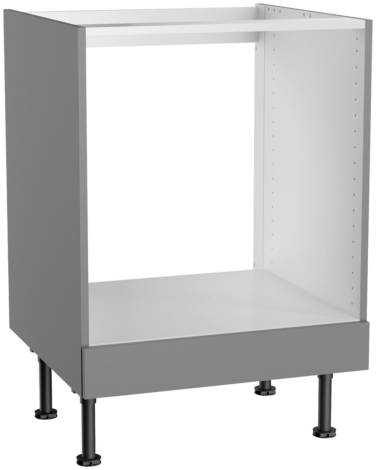 KÜCHENLEERBLOCK 270 cm   in Grau  - Edelstahlfarben/Anthrazit, Basics, Holzwerkstoff/Metall (270cm) - Optifit