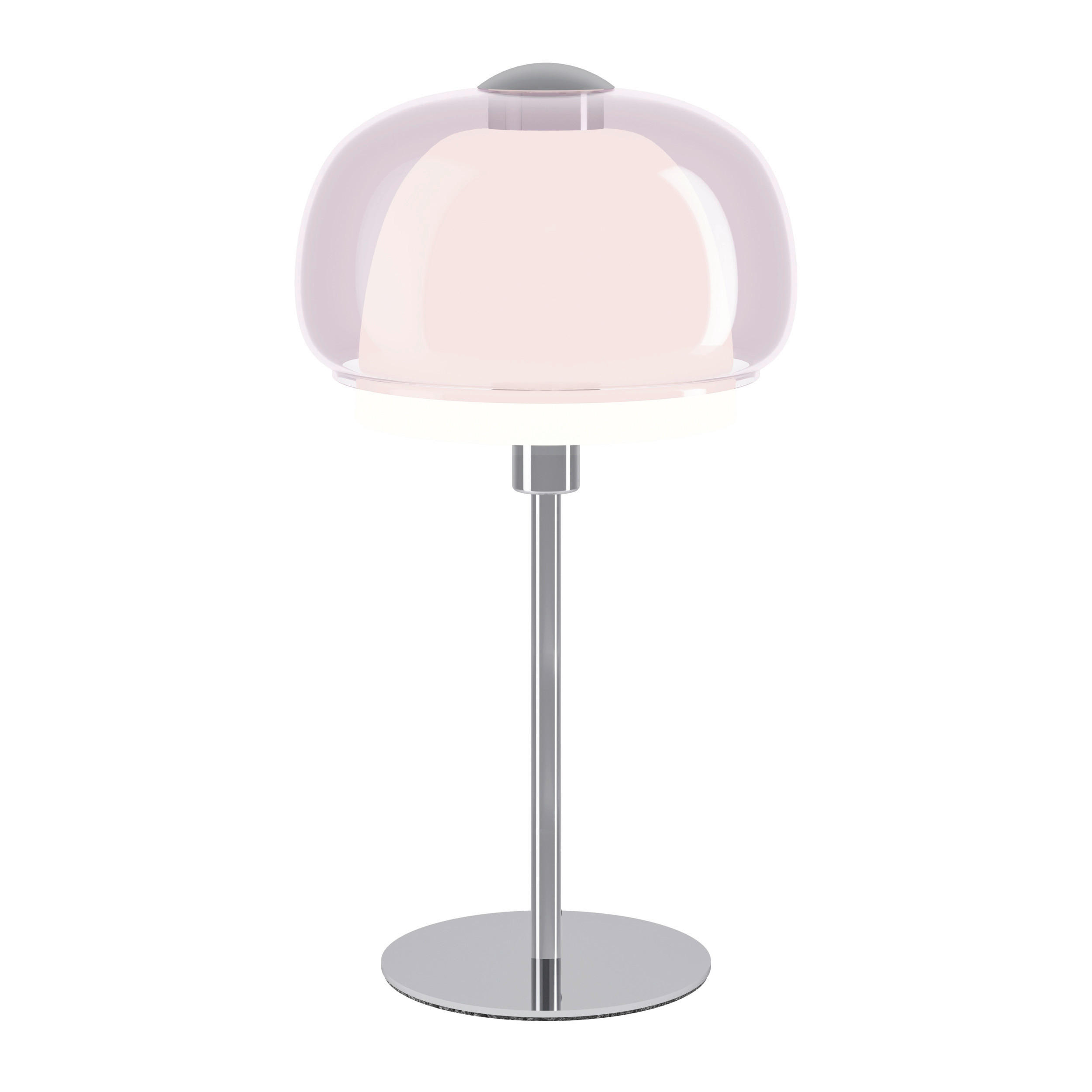 TISCHLEUCHTE Belomontejo 22/40 cm  - Rosa/Weiß, Design, Glas/Metall (22/40cm) - Eglo