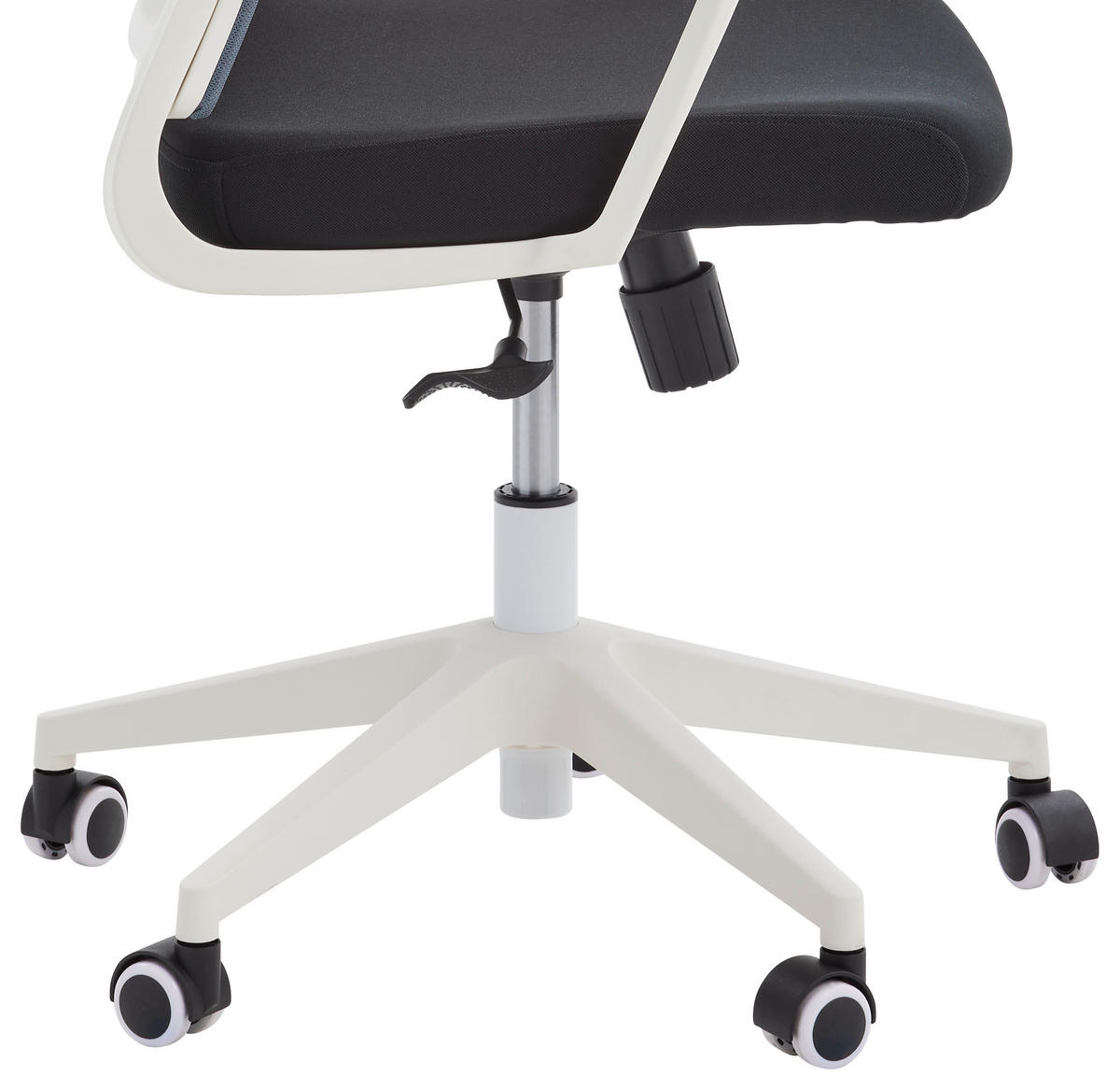 DREHSTUHL Flachgewebe, Netz Grau, Schwarz, Weiß  - Schwarz/Weiß, MODERN, Kunststoff/Textil (61,5/99-109/64cm) - home24