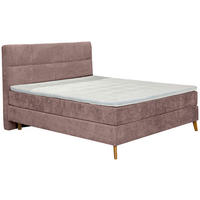 BOXSPRINGBETT 180/200 cm  in Altrosa  - Eichefarben/Altrosa, Konventionell, Holz/Textil (180/200cm) - Carryhome