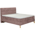 BOXSPRINGBETT 180/200 cm  in Altrosa  - Eichefarben/Altrosa, KONVENTIONELL, Holz/Textil (180/200cm) - Carryhome