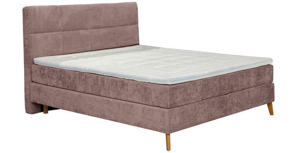 BOXSPRINGBETT 180/200 cm  in Altrosa  - Eichefarben/Altrosa, KONVENTIONELL, Holz/Textil (180/200cm) - Carryhome