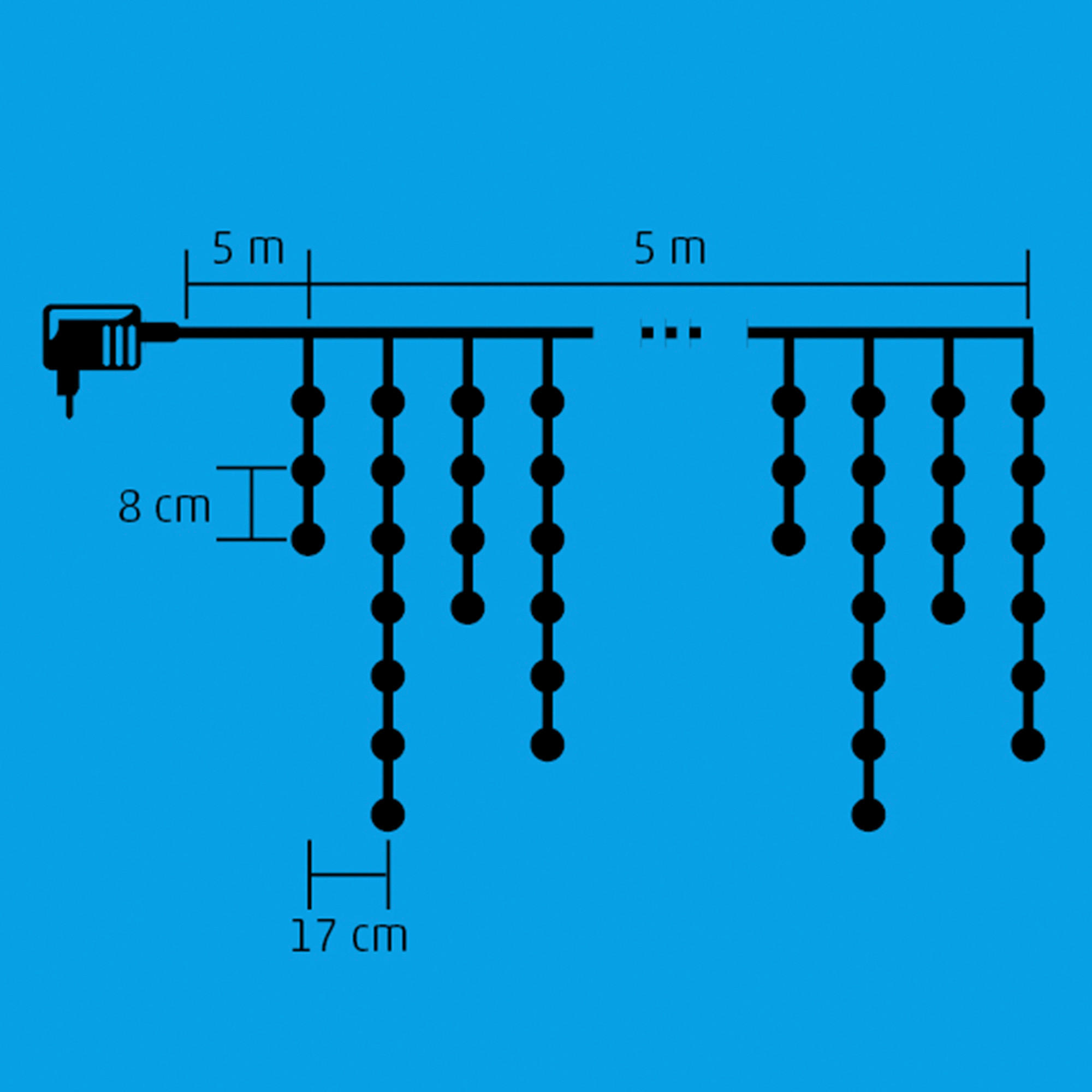 JÉGCSAP FÉNYFÜZÉR - Basics (500cm)