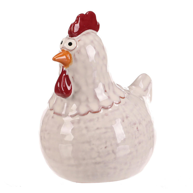 DEKORAČNÉ ZVIERATKO - biela, Basics, keramika (11/13/9cm)