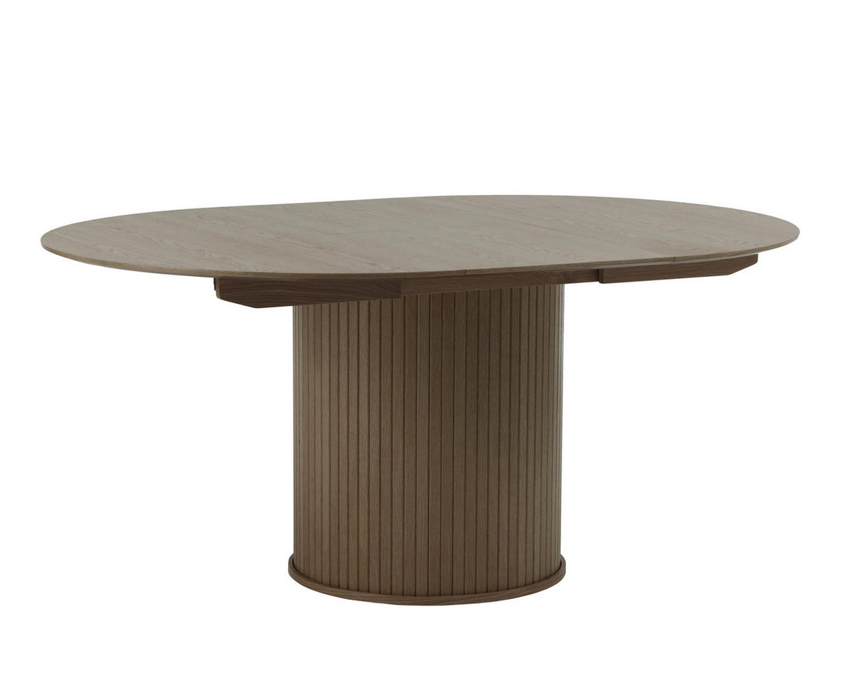 ESSTISCH Eichefarben, Dunkelbraun rund  ausziehbar  - Eichefarben/Dunkelbraun, Trend, Holzwerkstoff (120-167/120/75cm) - home24