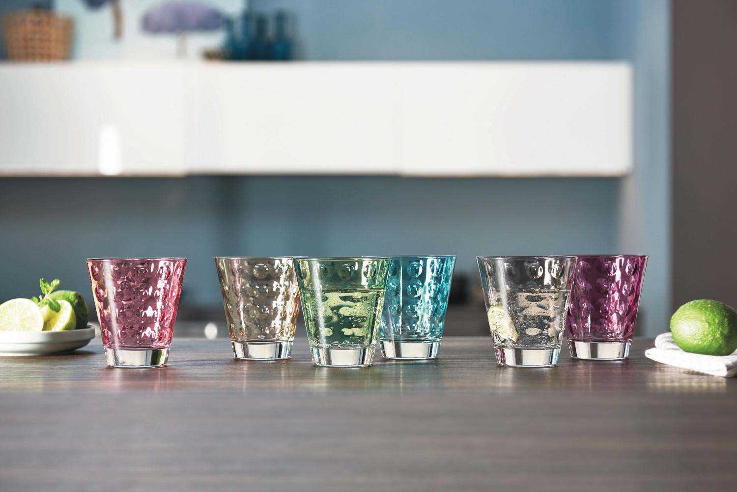 GLÄSERSET Optic  6-teilig  - Multicolor, Basics, Glas (26/9,8/17,4cm) - Leonardo