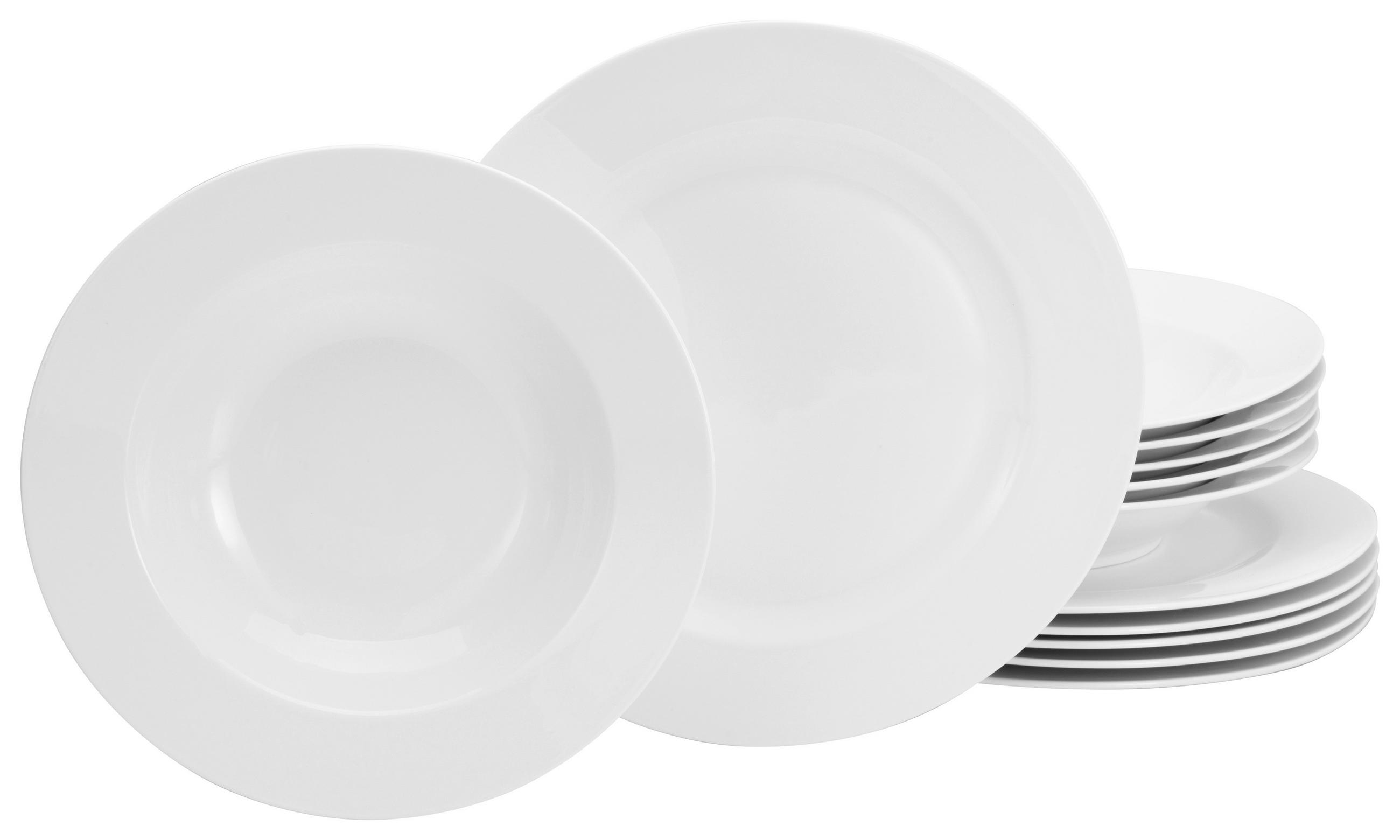 TAFELSERVICE Creme 12-teilig Fleur Royal  - Creme, Basics, Keramik - Creatable