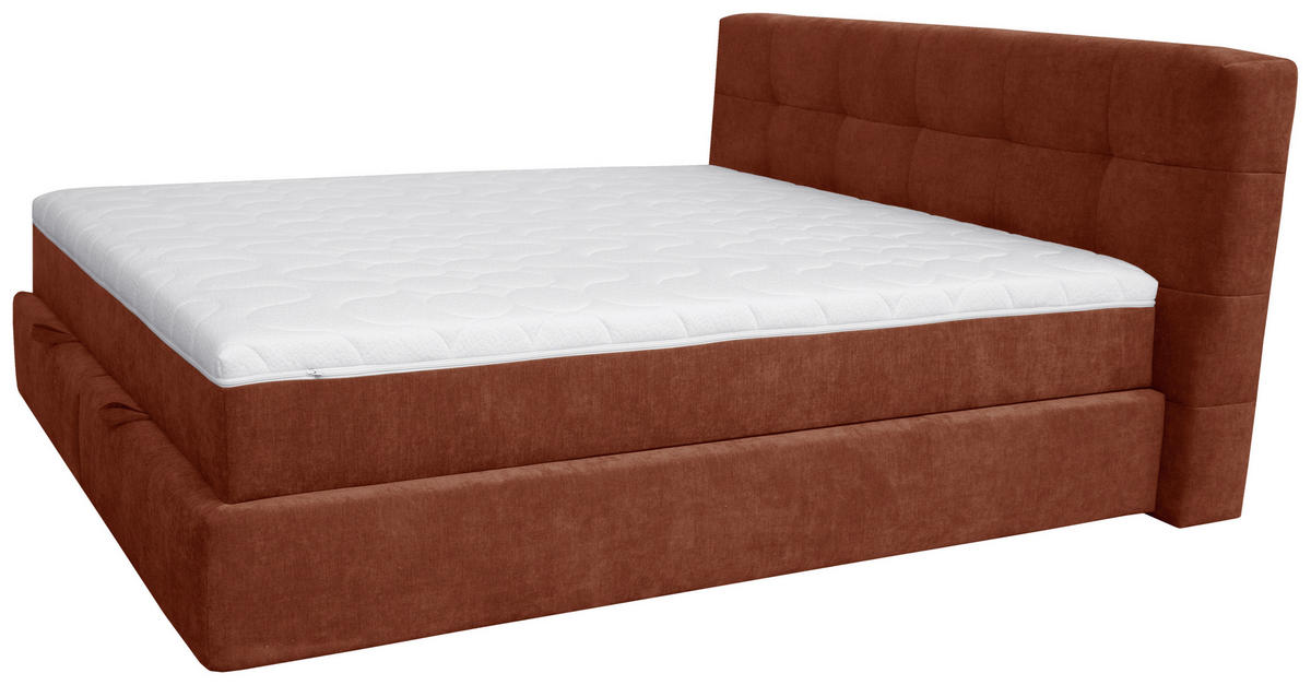 KÁRPITOZOTT ÁGY 180/200 cm  barna  - barna/fekete, Basics, műanyag/textil (180/200cm) - Esposa