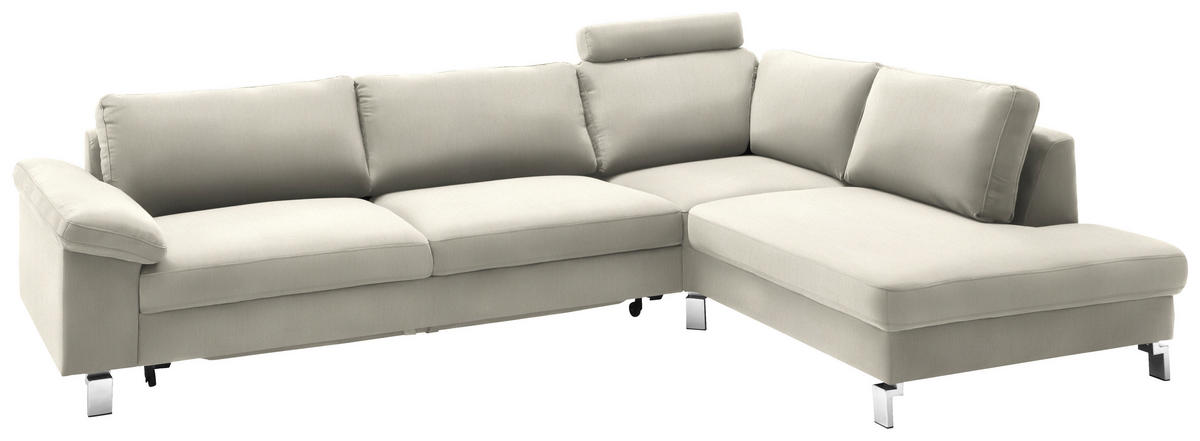 SAROKKANAPÉ textil natúr, bézs  - bézs/krómszínű, Design, textil/fém (281/200cm) - Pure Home Lifestyle